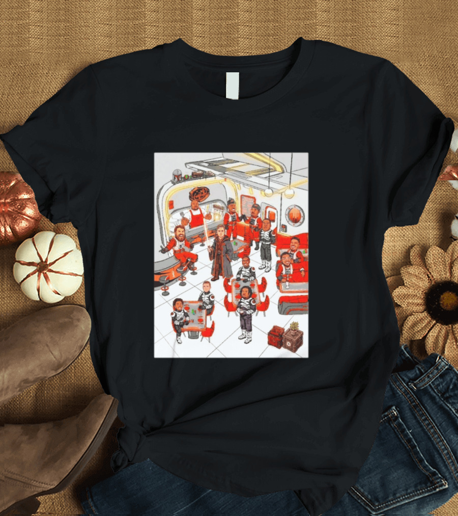 Cincinnati Bengals Star Wars Parody In Retro Diner Scene T-Shirt