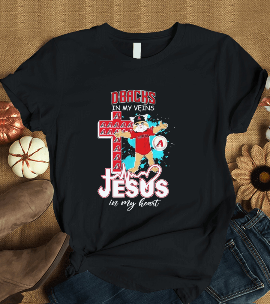 D Backs In My Veins Jesus In My Heart With Cross T-Shirt