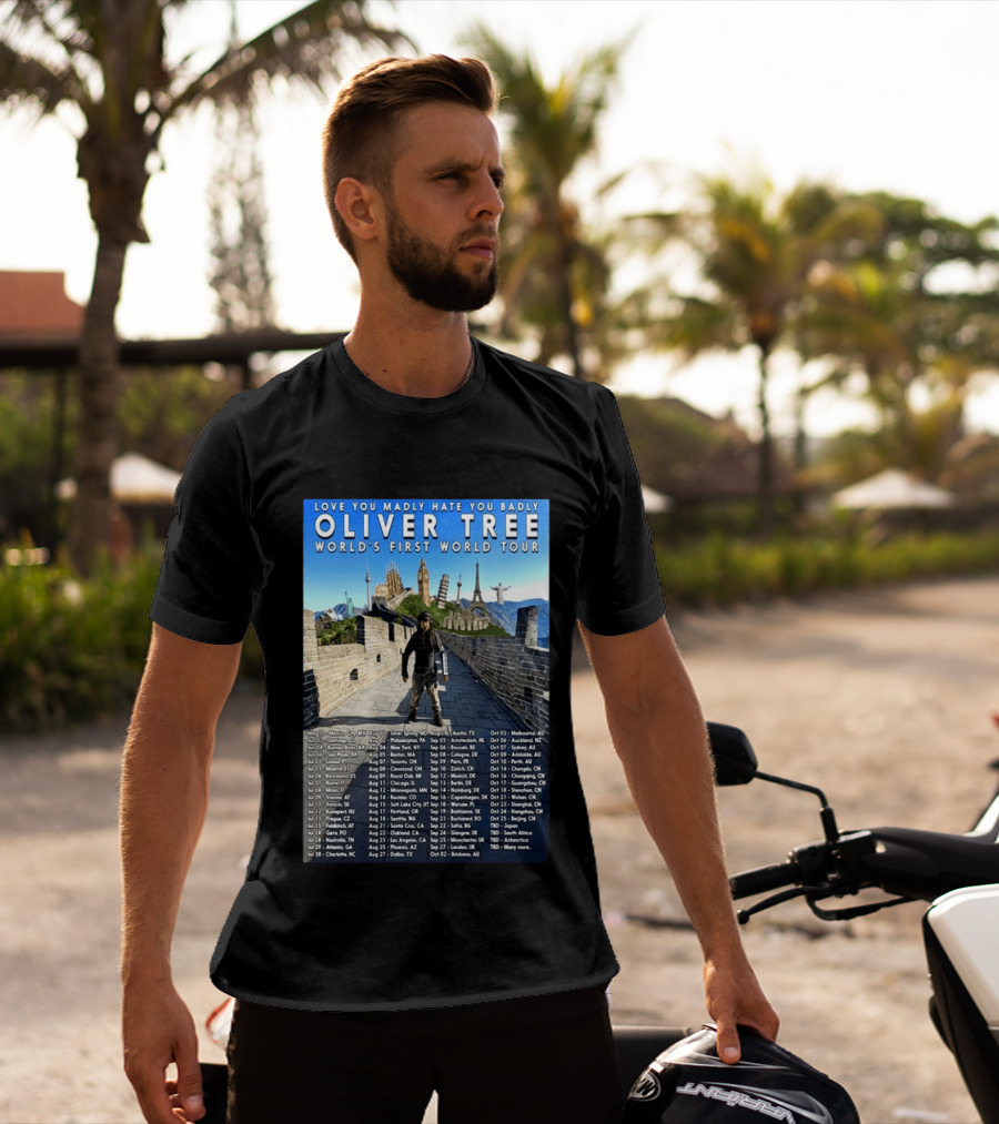 Oliver Tree World's First World Tour Love You Madly Hate You Badly Fall 2026 Tour Dates T-Shirt