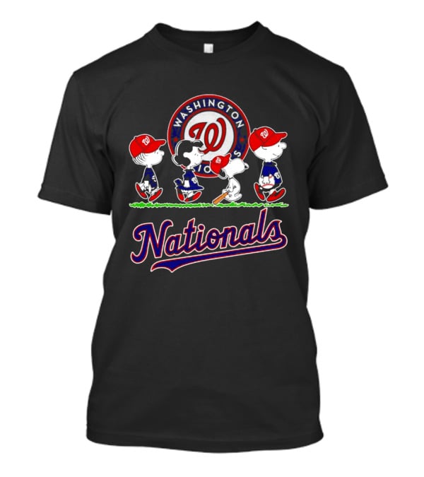 Washington Nationals Peanuts Characters Abbey Road Walking 2026 T-Shirt