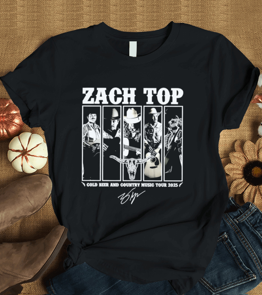 Zach Top Cold Beer And Country Music Tour 2025 T-Shirt