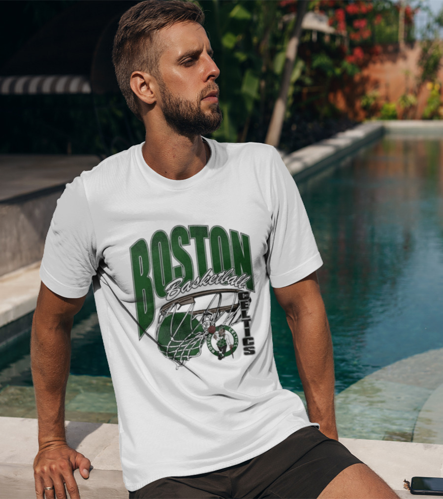 Boston Celtics Basketball 2026 Script Swish T-Shirt