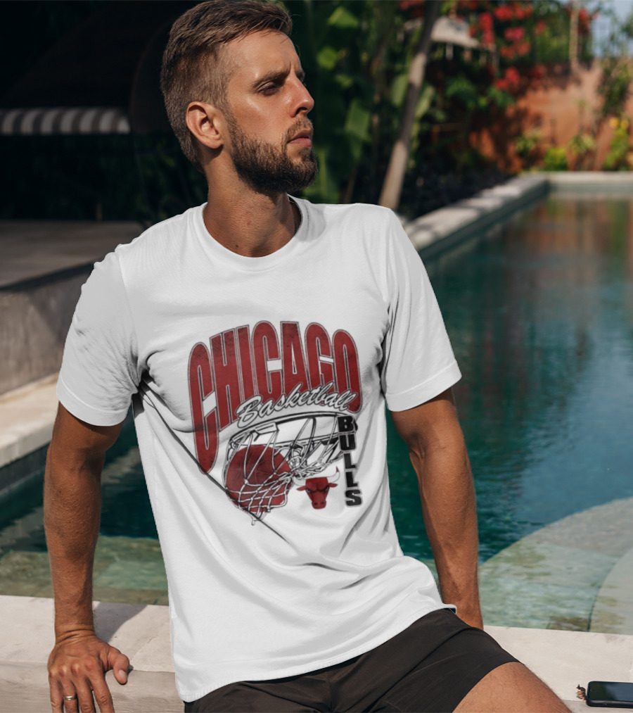 Chicago Basketball Bulls Script Swish 2026 T-Shirt