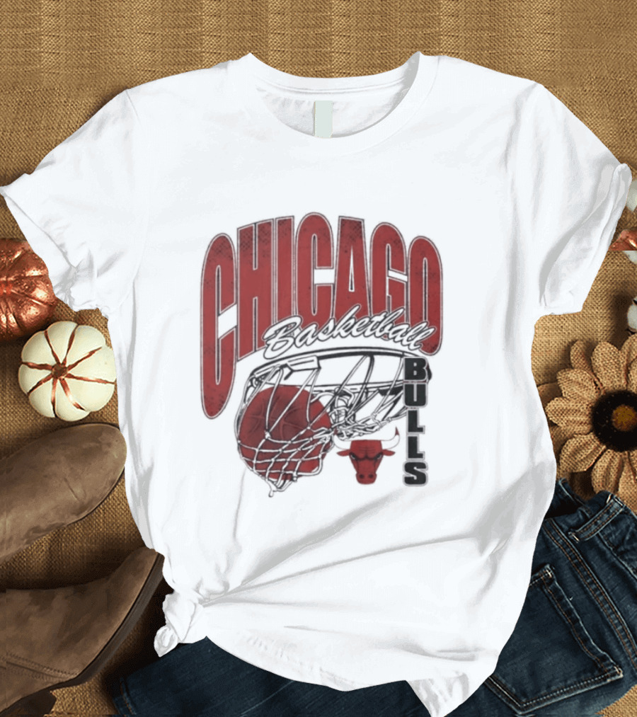 Chicago Basketball Bulls Script Swish 2026 T-Shirt