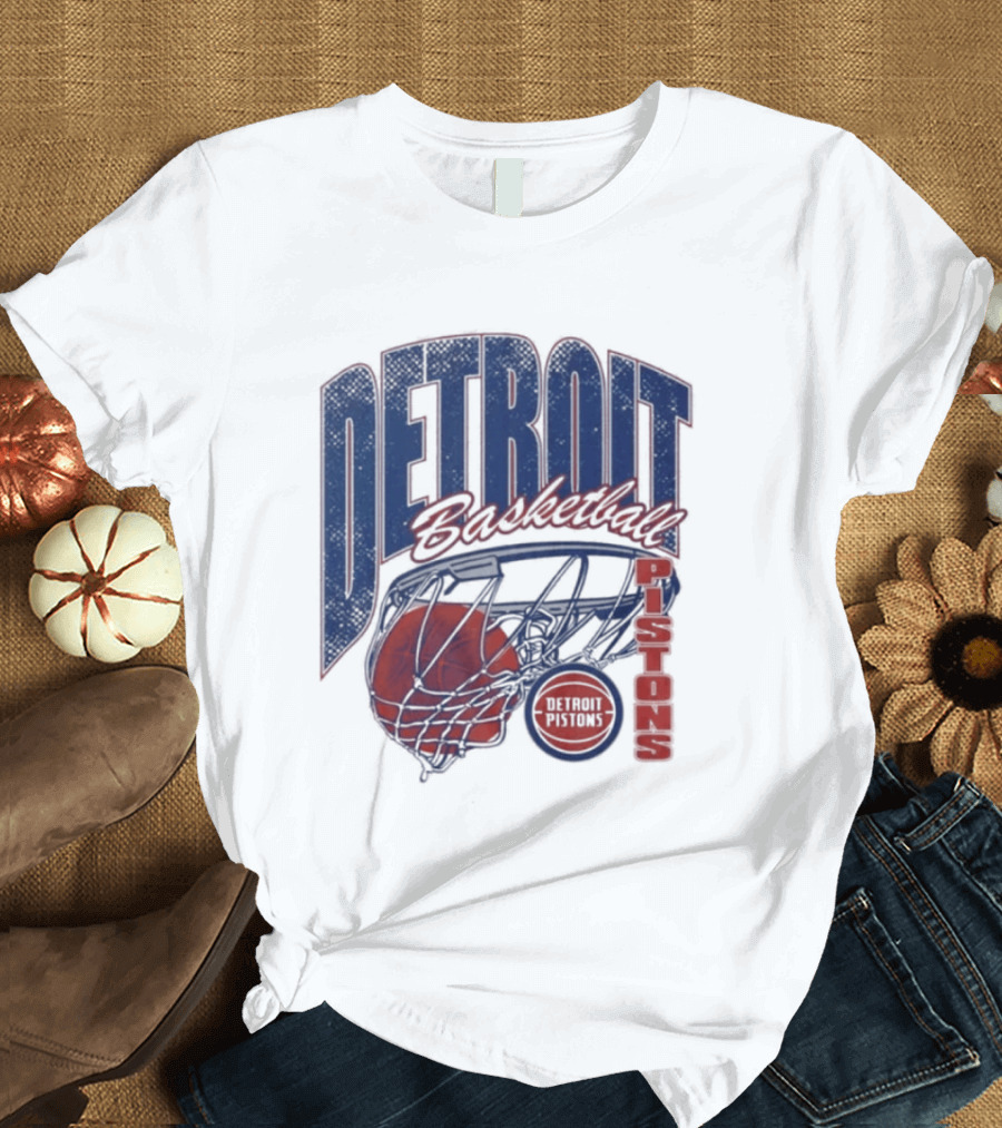 Detroit Pistons Basketball 2026 Script Swish T-Shirt