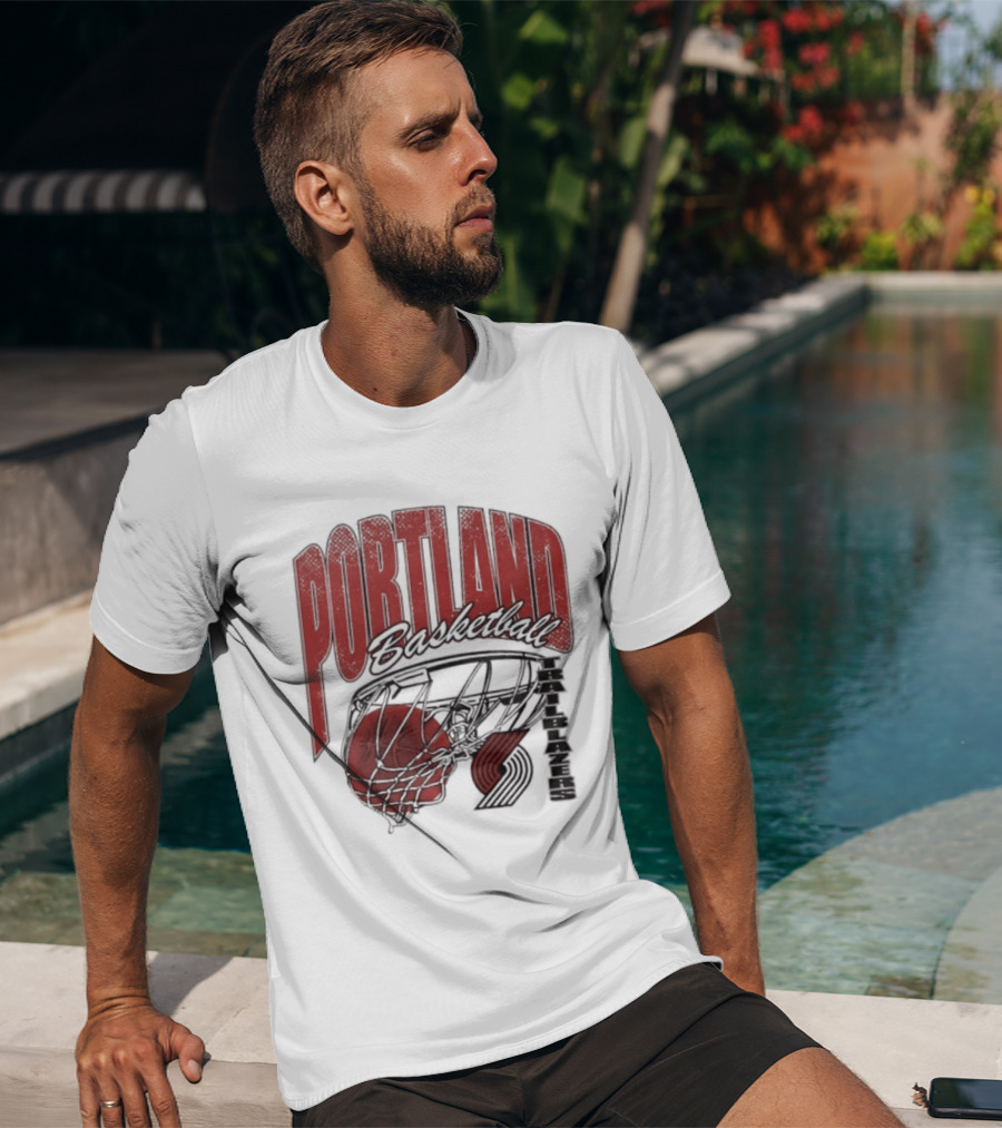 Portland Trail Blazers Script Swish 2026 Basketball T-Shirt