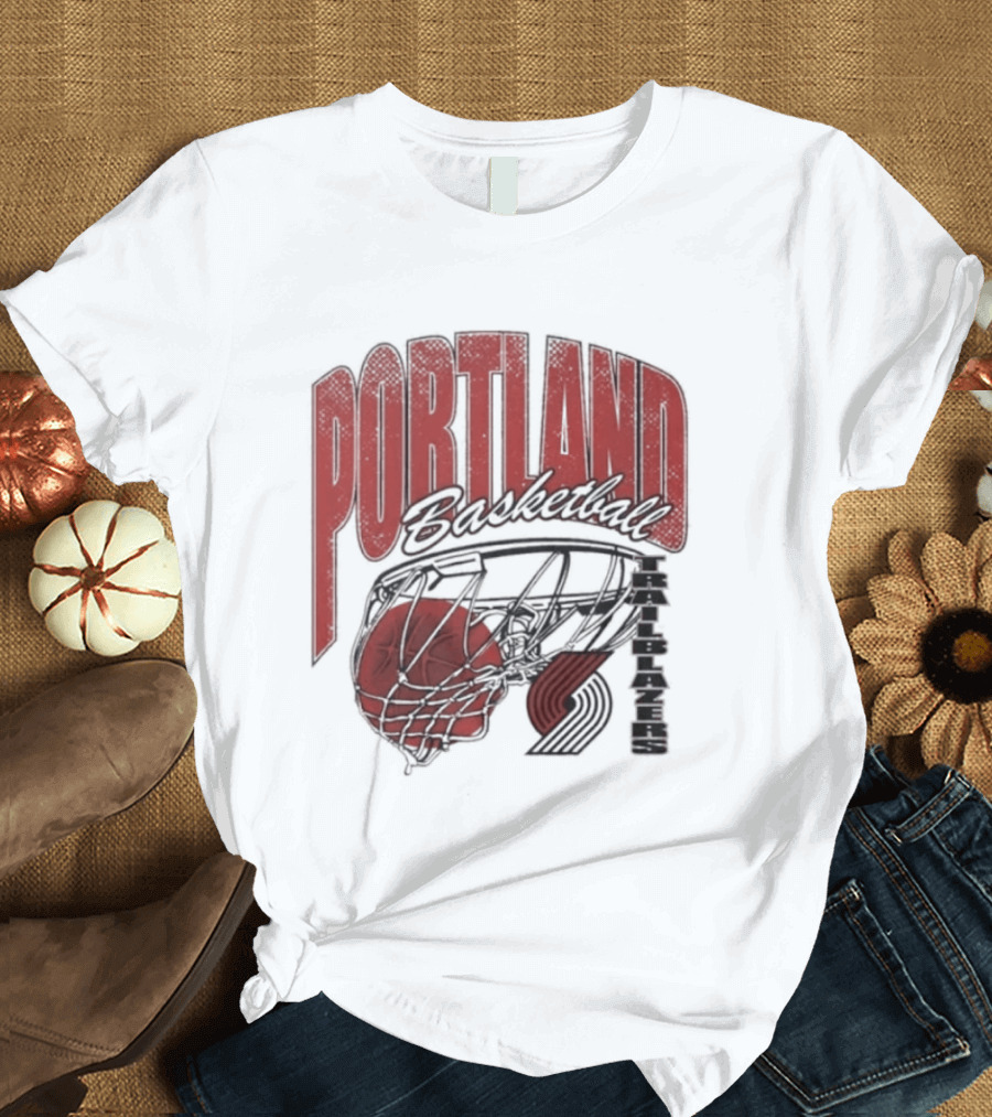Portland Trail Blazers Script Swish 2026 Basketball T-Shirt