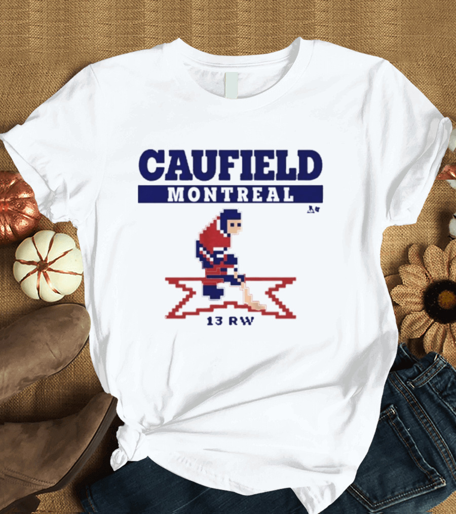 Caufield Montreal 13 RW Hockey Player Pixel T-Shirt