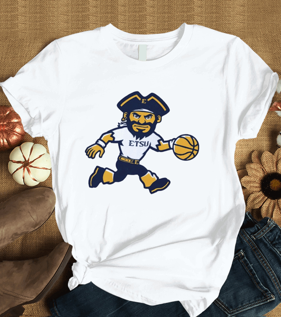 ETSU Buccaneers Basketball Pirate Mascot East Tennessee State University T-Shirt