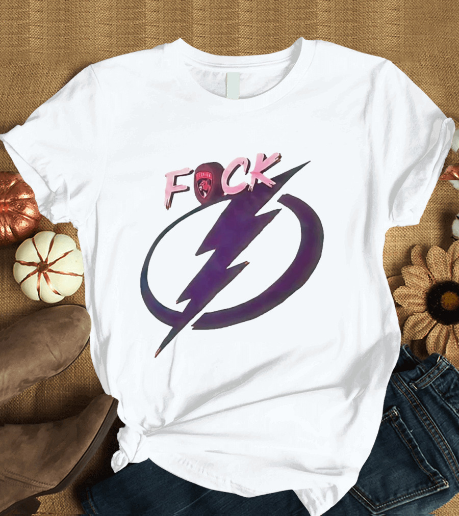 F Panthers Rivalry With Tampa Bay Lightning Lightning Bolt T-Shirt