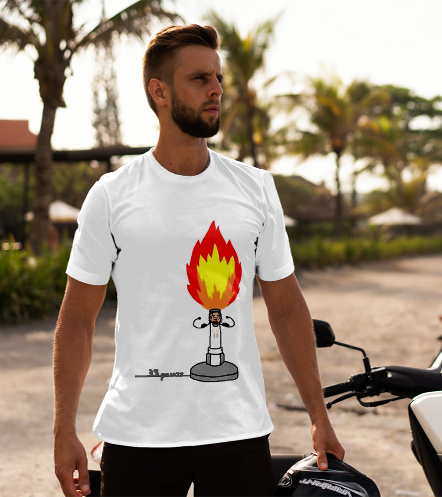 New York Knicks Jalen Brunson 35 Points It's Lit Flame T-Shirt