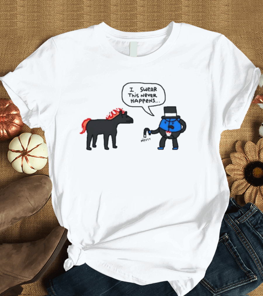 Orlando Magic Lose I Swear This Never Happens Meme Horse And Top Hat T-Shirt
