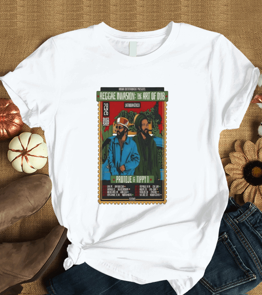 Reggae Invasion The Art Of Dub Protoje Tippy I 2026 Latin America Tour T-Shirt
