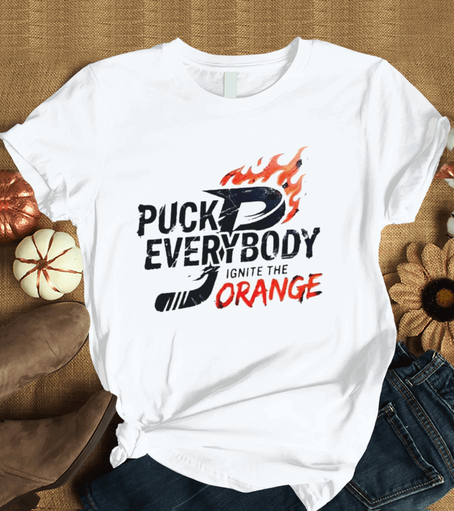 Puck Everybody Ignite The Orange P Fire T-Shirt