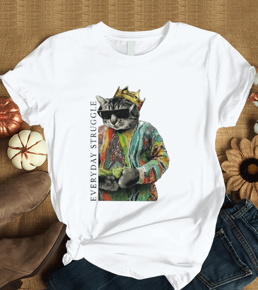Scottie Barnes Everyday Struggle Cat In Colorful Crowned Outfit T-Shirt
