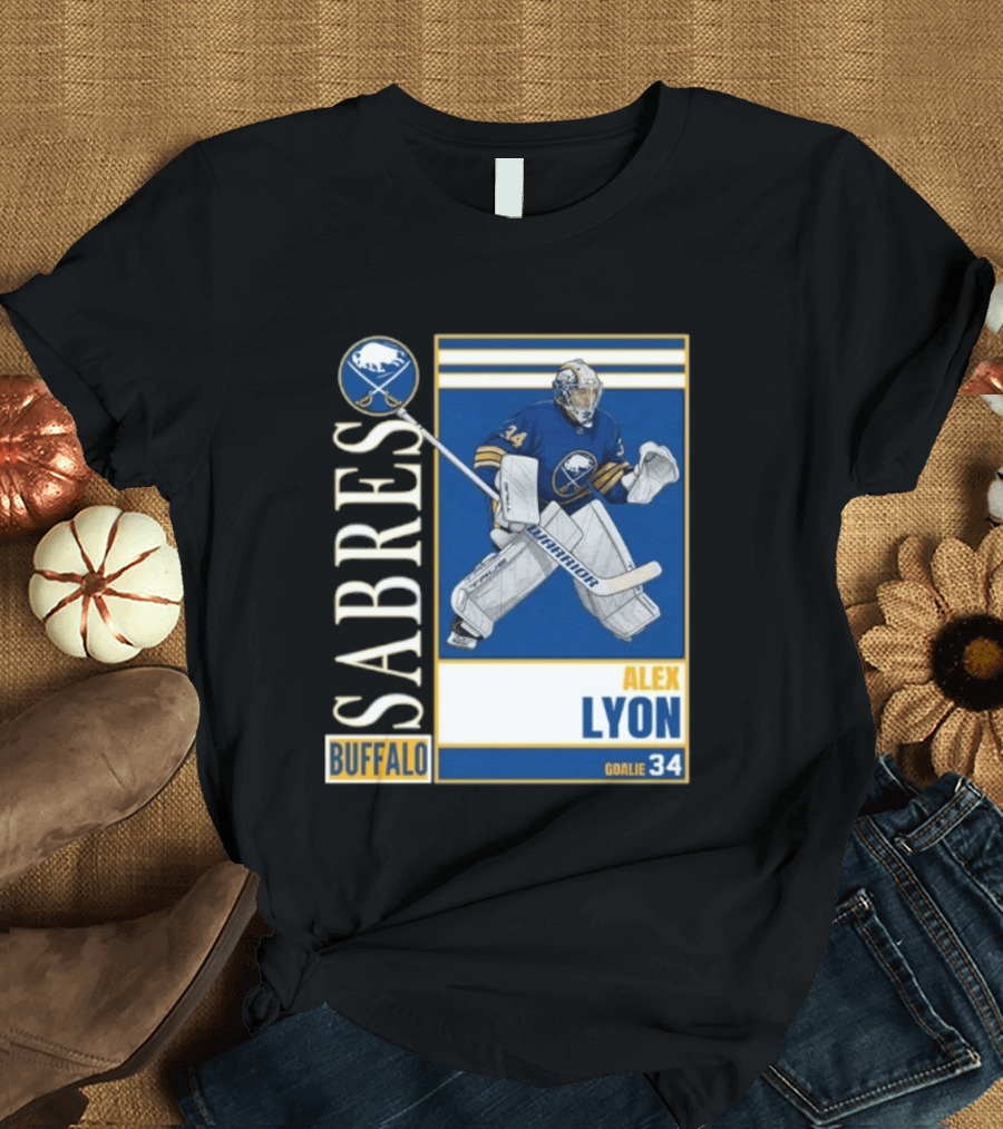 Buffalo Sabres Alex Lyon Goalie 34 Hockey T-Shirt