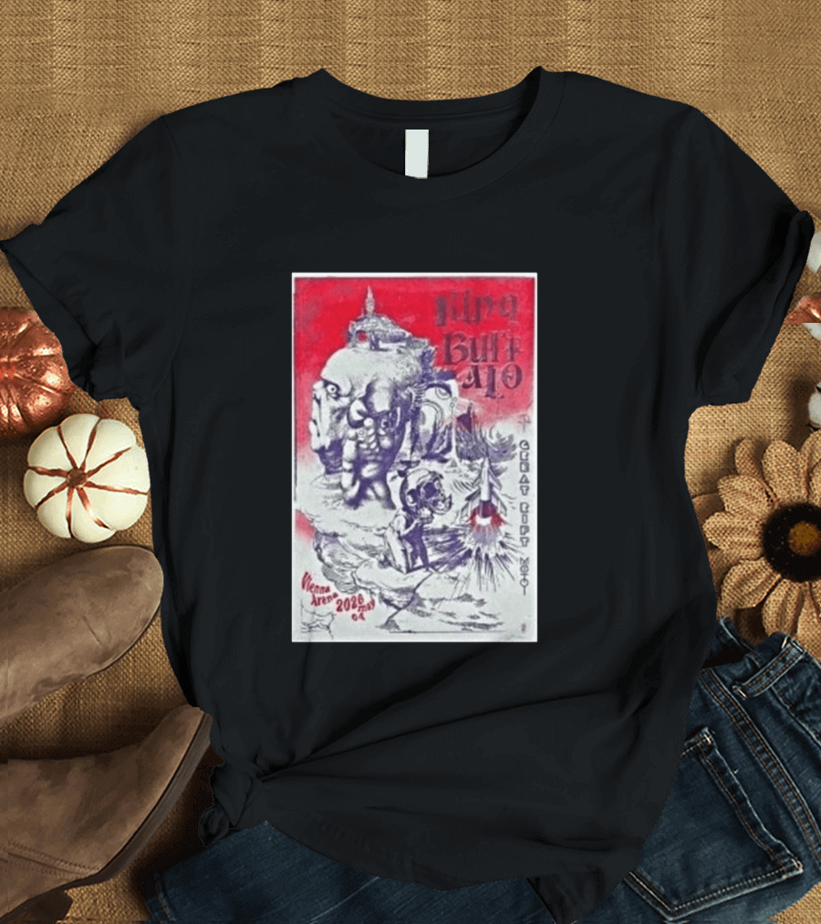 King Buffalo Vienna Arena May 4 2026 Concert Art Featuring Surreal Imagery And Space T-Shirt
