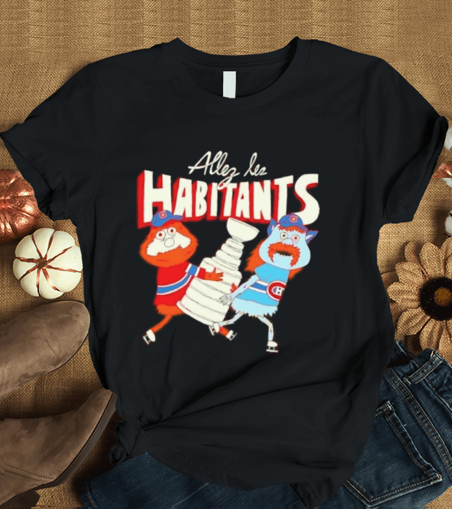 Allez Les Habitants Montreal Canadiens Trophy Celebration T-Shirt