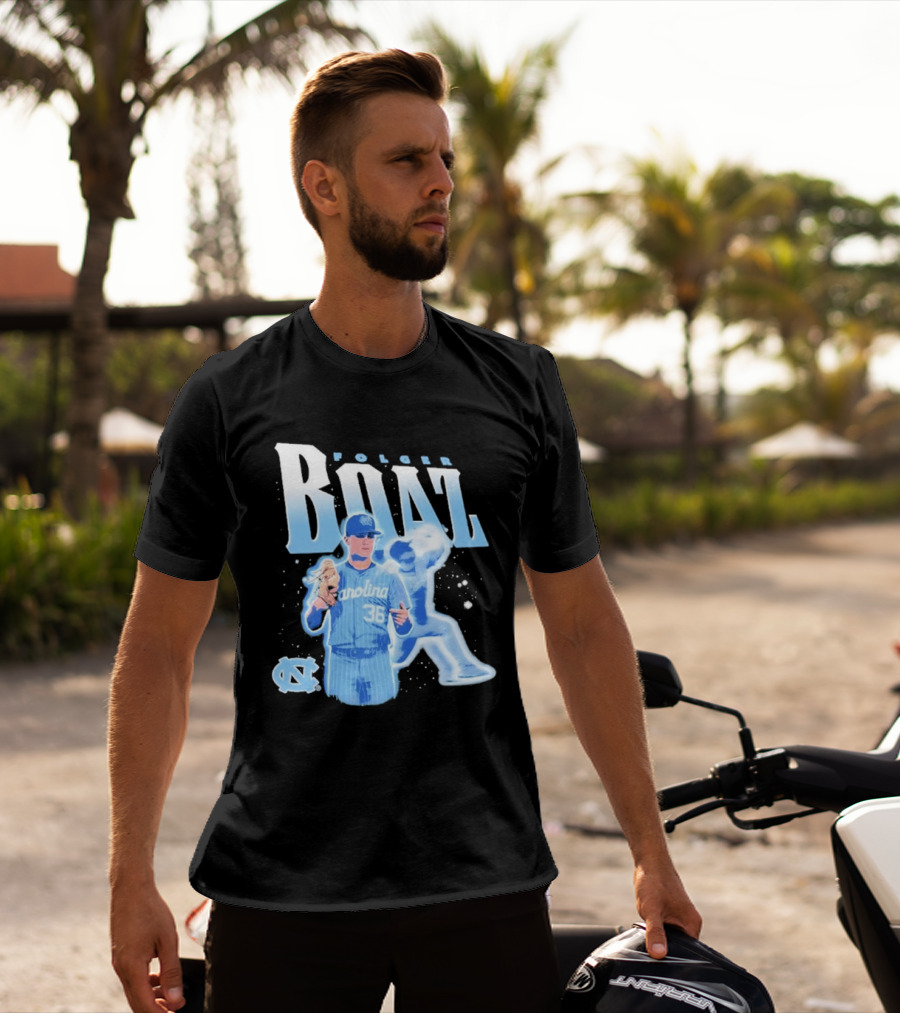 Folger Boaz Carolina Tar Heels Baseball 36 North Carolina Illustrated T-Shirt