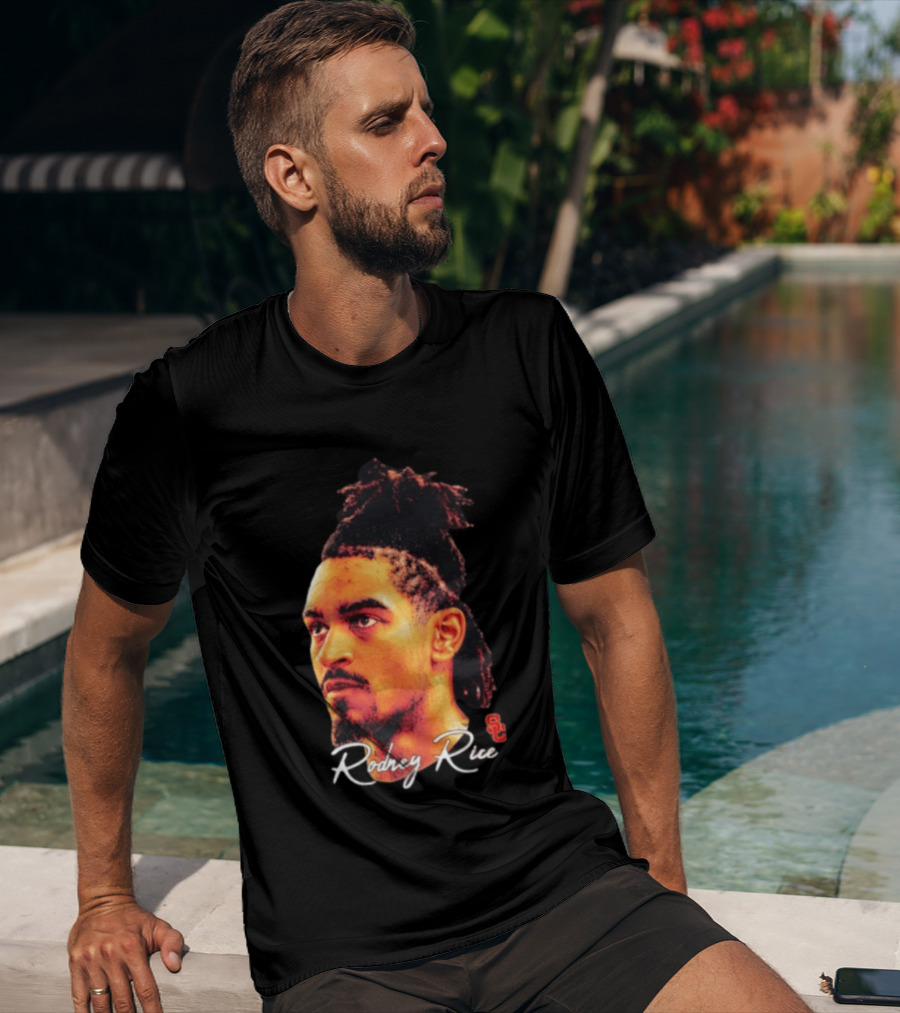 Rodney Rice USC Trojans NCAA Men's Basketball Game Face T-Shirt
