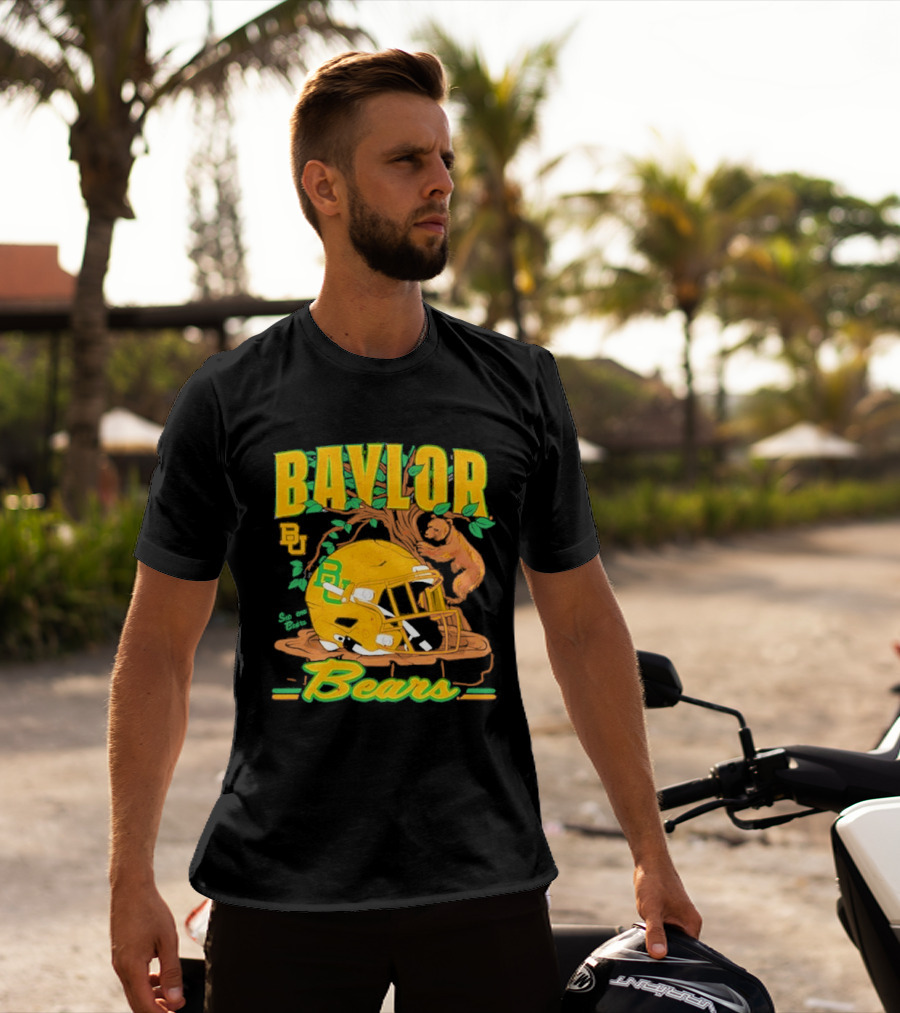 Baylor Bears Football Helmet With Bears And Trees T-Shirt
