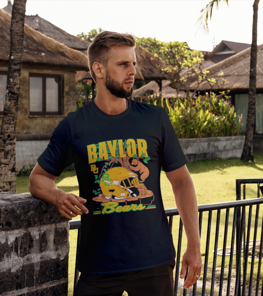 Baylor Bears Football Helmet With Bears And Trees T-Shirt