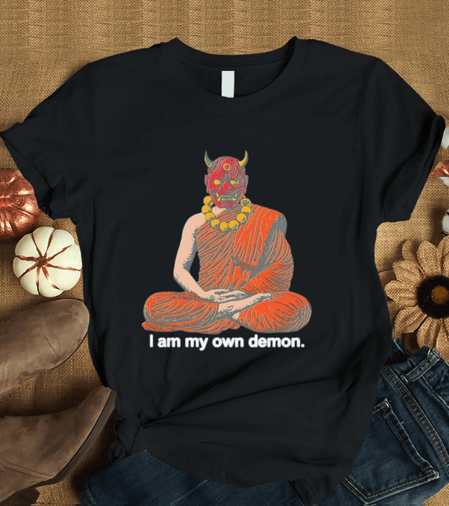 I Am My Own Demon Buddhist Mask Meditation T-Shirt