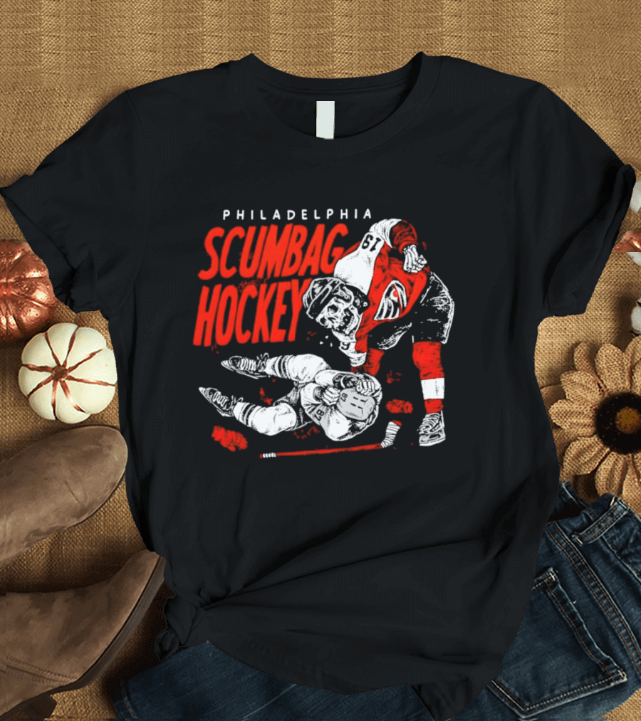 Philadelphia Scumbag Hockey Skeleton Garnet Hathaway NHL 2026 T-Shirt