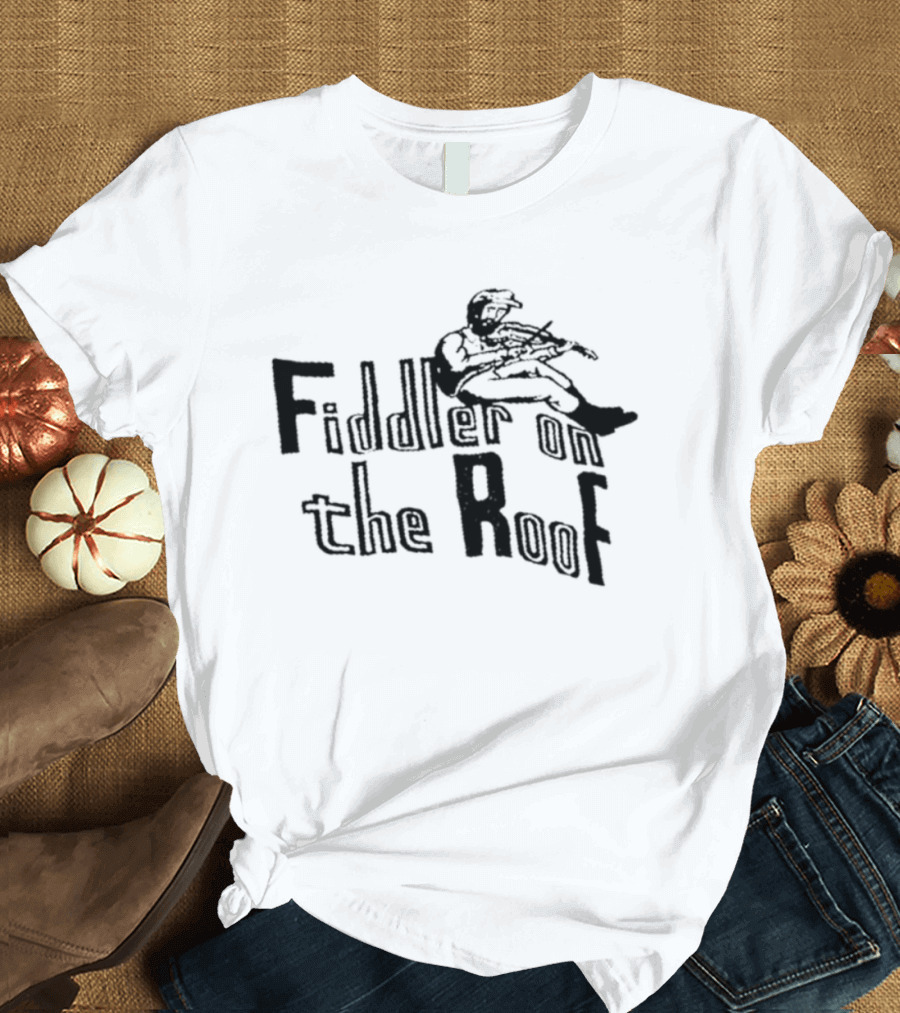 Fiddler On The Roof Violinist Silhouette Black T-Shirt