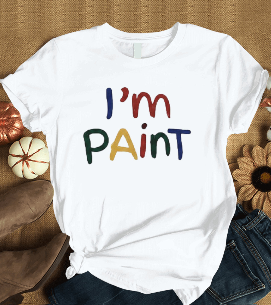 I'm Paint And I Love To Finger Paint Matching Couple Colorful T-Shirt