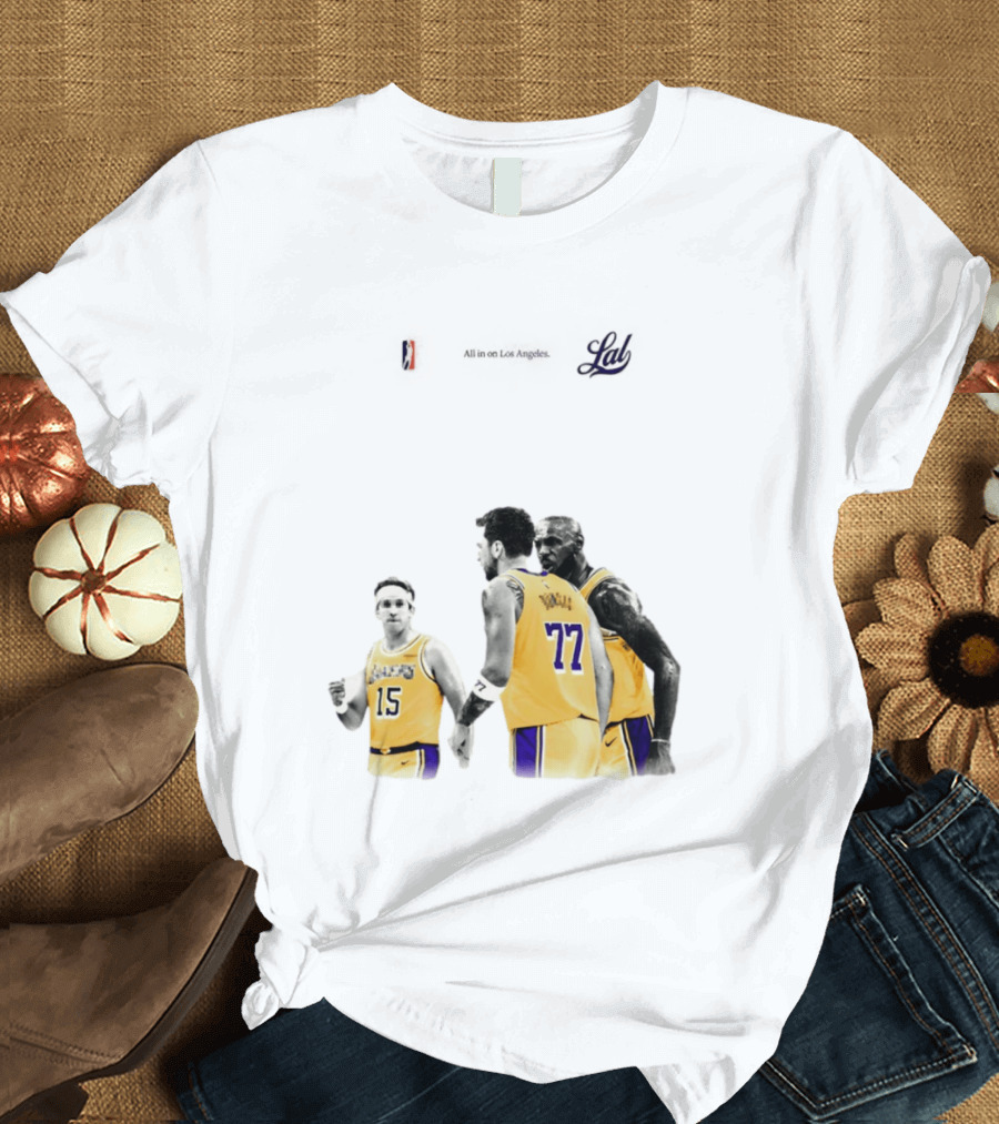 LeBron James Austin Reaves Luka Doncic Lakers Ring Season 2026 Los Angeles NBA Championship Dream Team T-Shirt