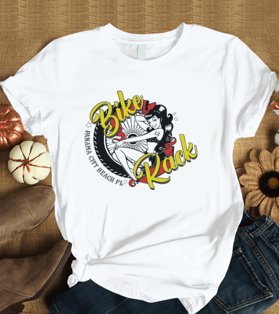 The Bike Rack Panama City Beach Florida Vintage Cycling T-Shirt