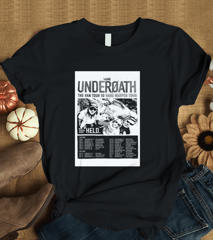 Vans Underoath The Van Tour To Vans Warped Tour 2026 With Special Guest Held T-Shirt