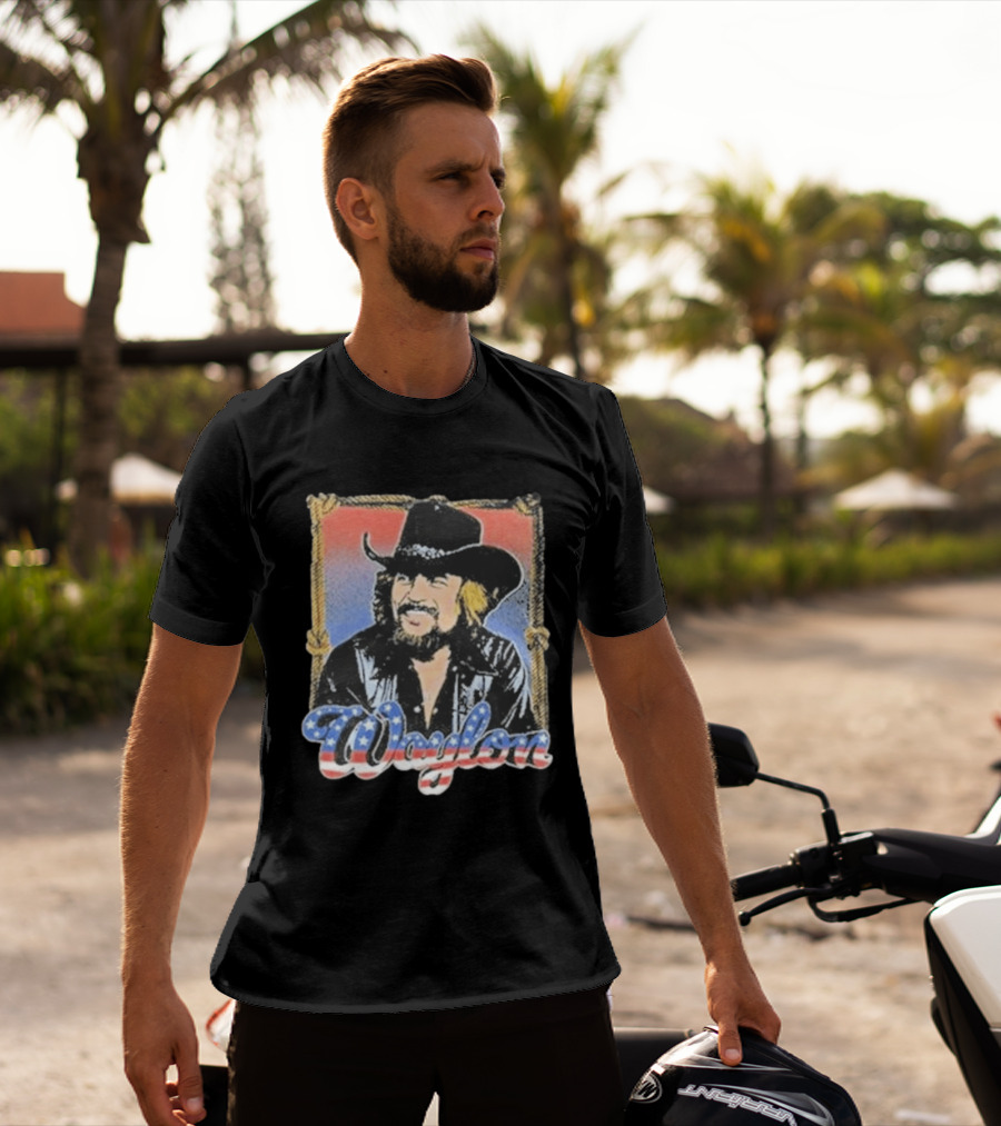 Waylon Jennings Cowboy Americana Country Music Legend T-Shirt