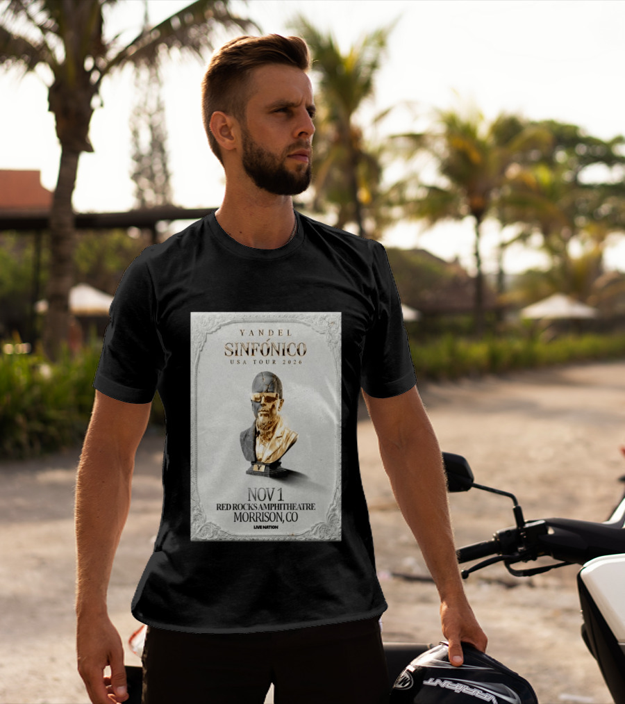 Yandel Sinfónico USA Tour 2026 Nov 1 Red Rocks Amphitheatre Morrison CO Live Nation T-Shirt