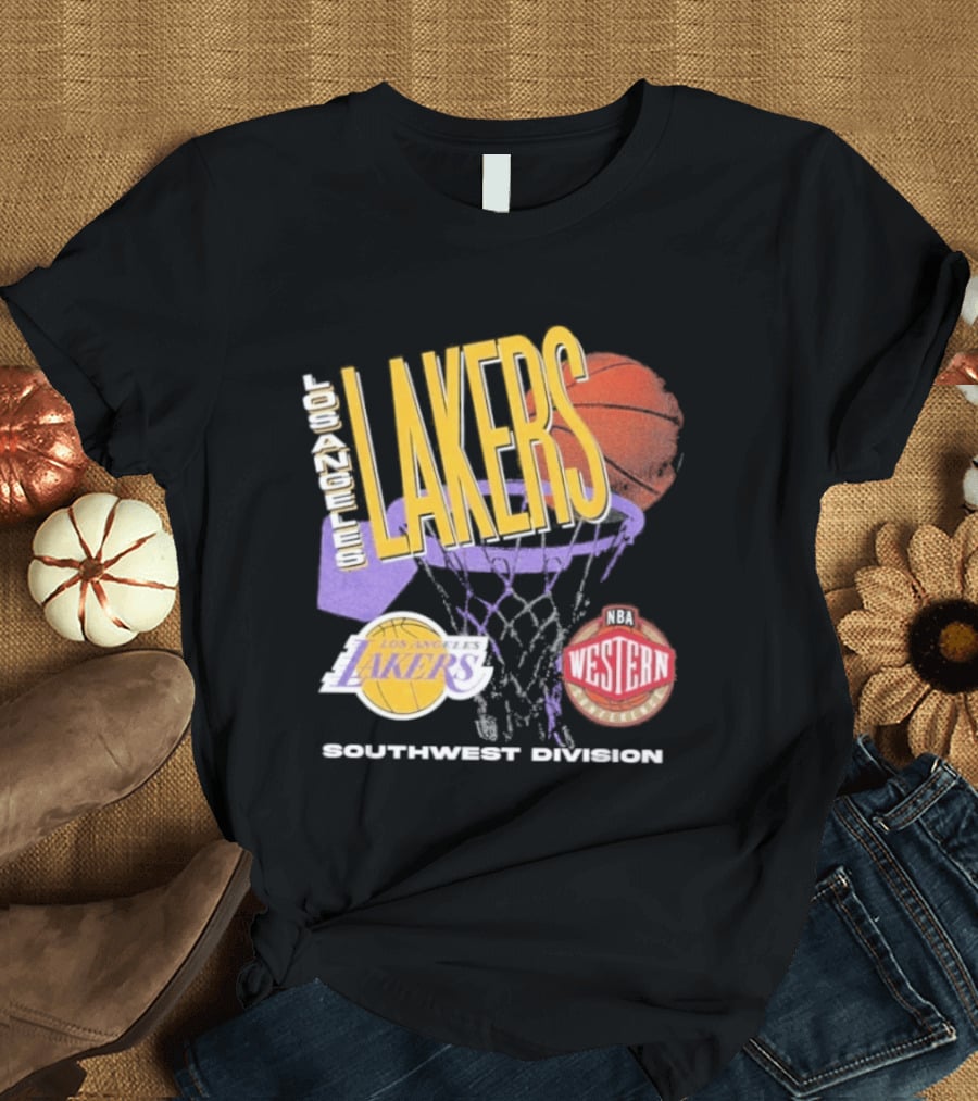 Los Angeles Lakers Southwest Division 90s Basketball Western Conference T-Shirt