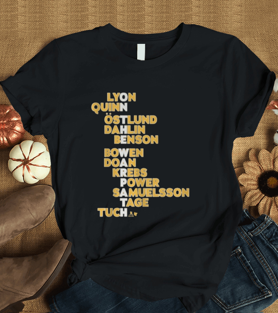 Buffalo Hockey On The Warpath Lyon Quinn Östlund Dahlin Benson Buffalo 2026 T-Shirt
