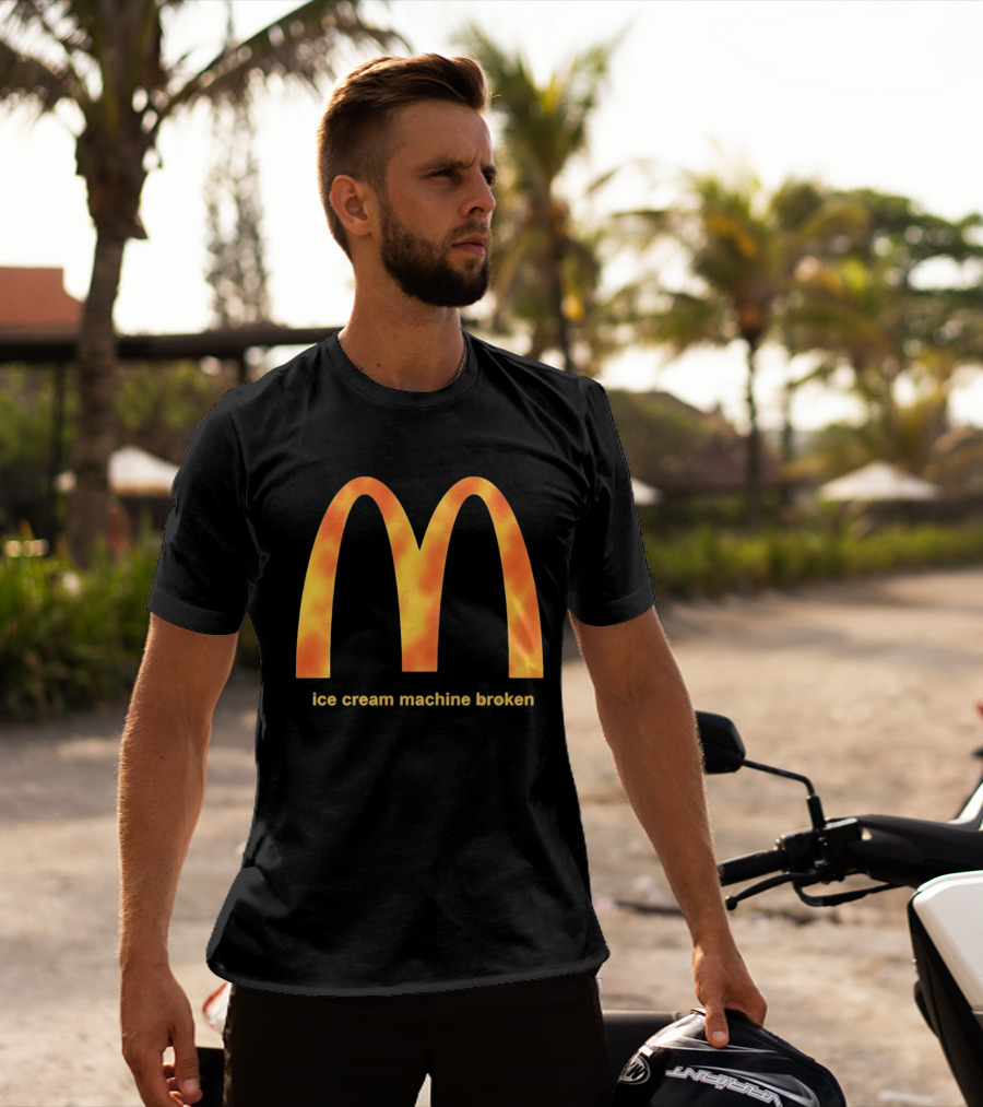 McDonald's Ice Cream Machine Broken Arches Yellow T-Shirt