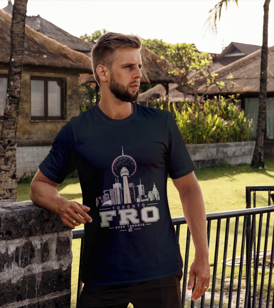 Toronto Fro Over Toronto Skyline Basketball Cleveland Cavaliers T-Shirt