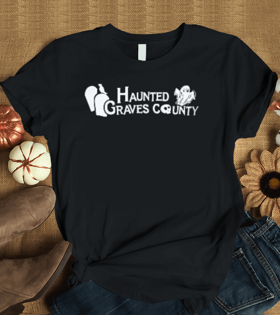 Haunted Graves County Spooky Ghost And Gravestone Halloween T-Shirt