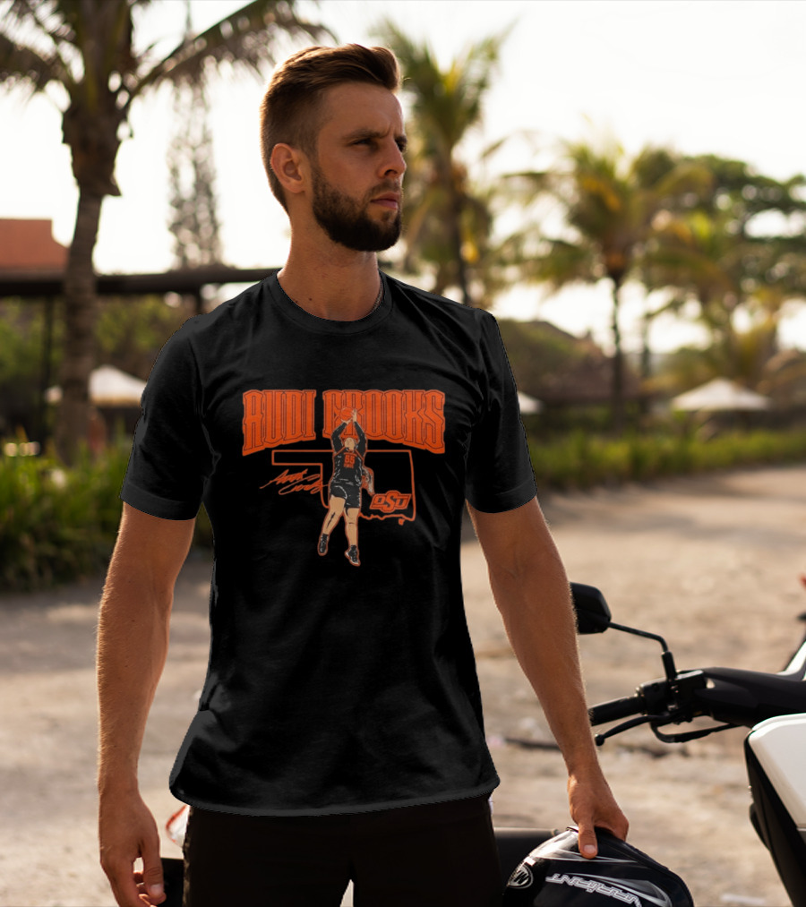 Audi Crooks Oklahoma State Basketball OSU Star Signature T-Shirt