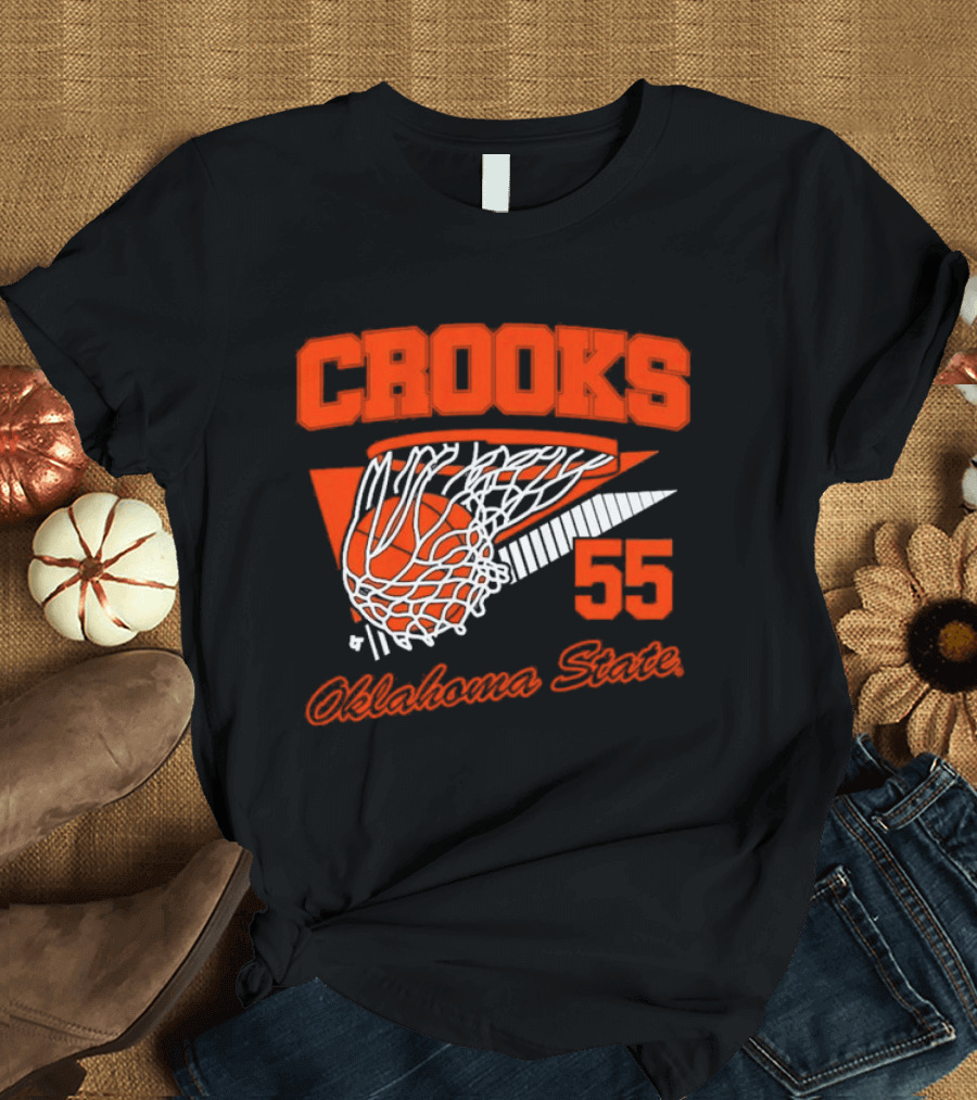 Crooks 55 Oklahoma State Basketball Swish T-Shirt