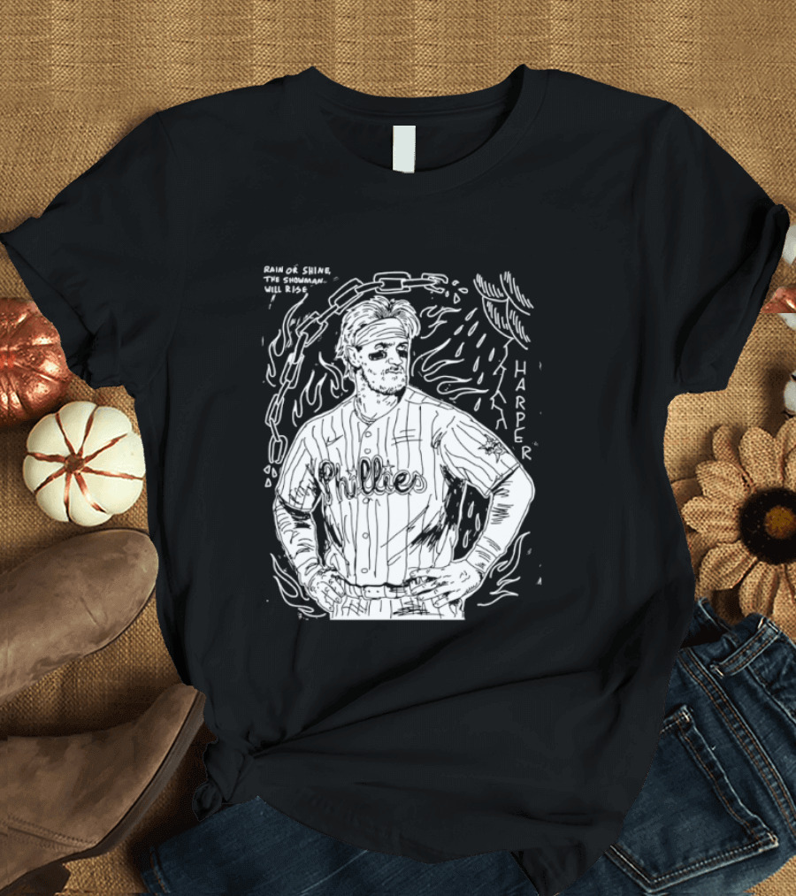 Paul Carpenter Bryce Harper Phillies Rain Or Shine The Snowman Will Rise T-Shirt
