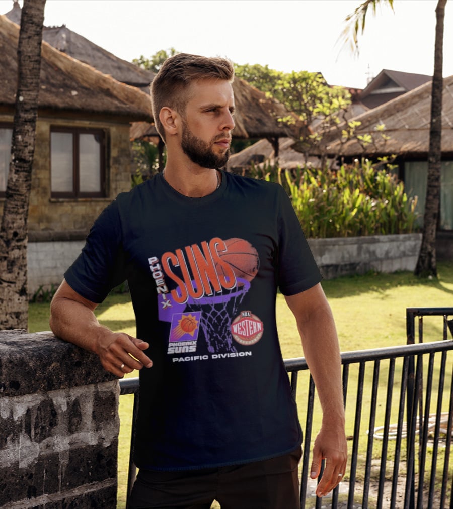Phoenix Suns 90s Hardwood Classics Pacific Division NBA Western Conference T-Shirt
