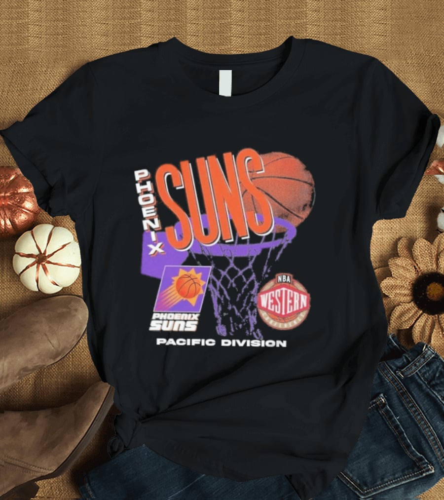 Phoenix Suns 90s Hardwood Classics Pacific Division NBA Western Conference T-Shirt
