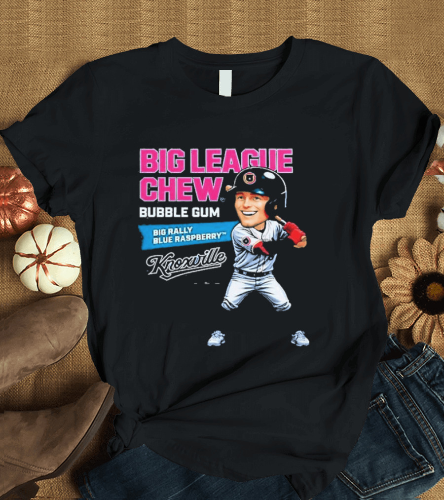 Big League Chew Bubble Gum Big Rally Blue Raspberry Knoxville Smokies T-Shirt