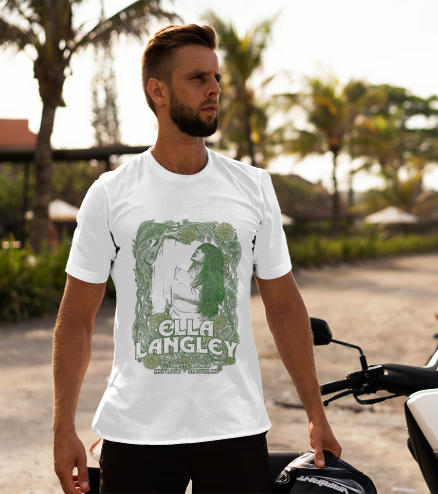Ella Langley St. Louis Tour May 8 2026 Flowers And Guitar T-Shirt