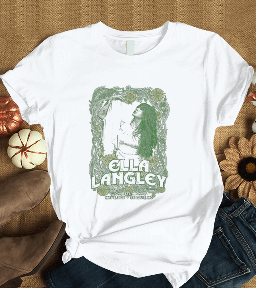 Ella Langley St. Louis Tour May 8 2026 Flowers And Guitar T-Shirt