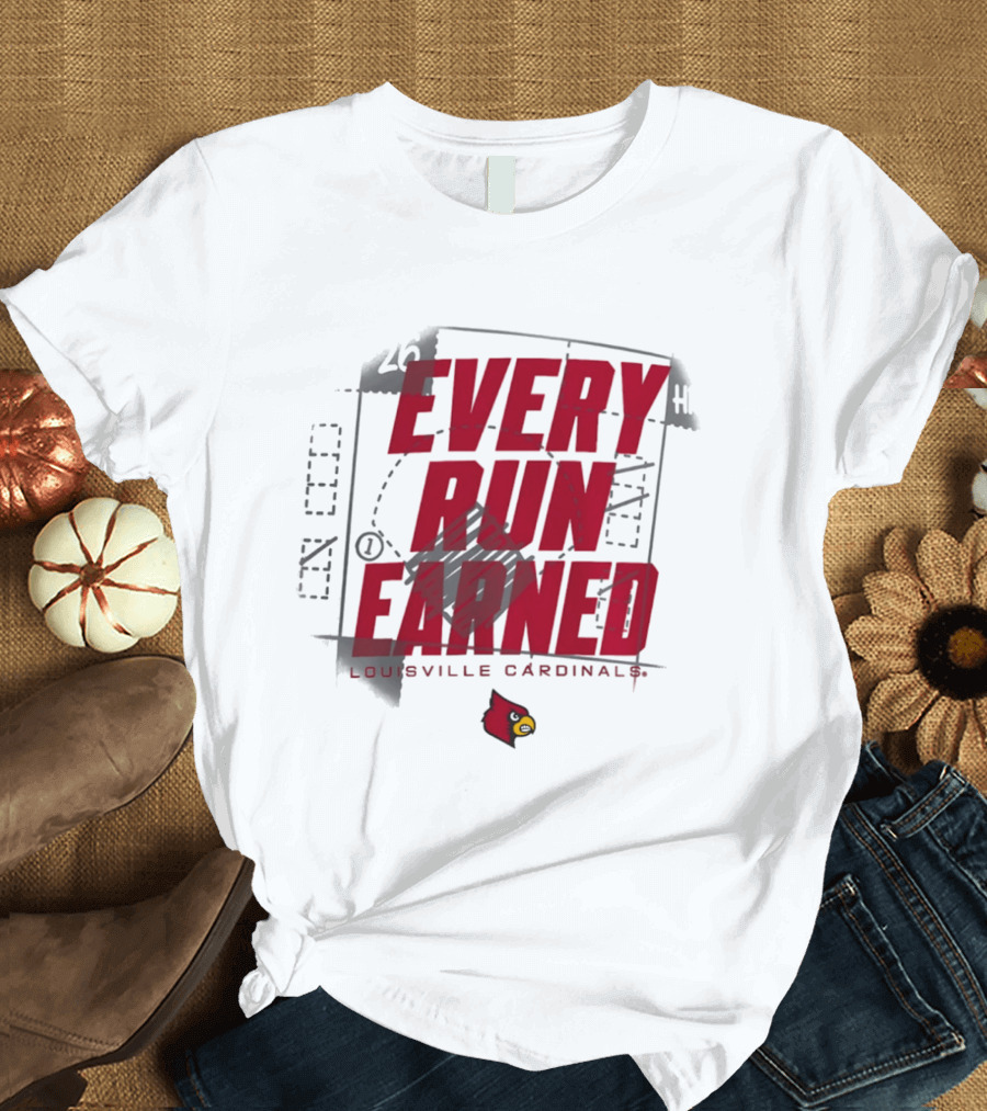 Louisville Cardinals Every Run Earned 2026 Postseason Dugout T-Shirt