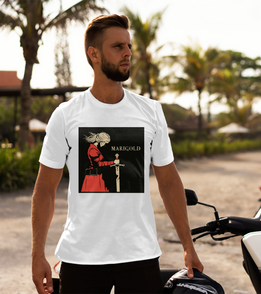 Marigold Witch Bolt Warrior Woman With Sword T-Shirt